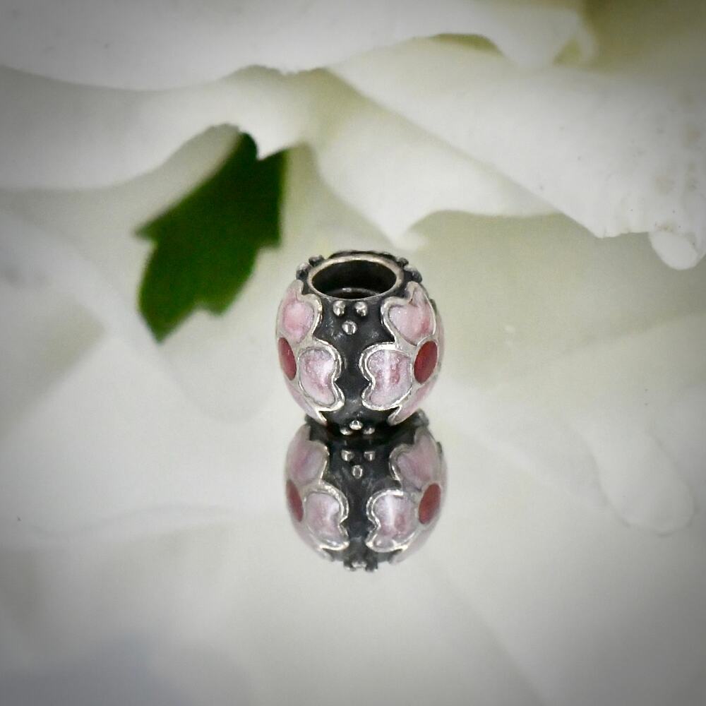 Authentic Pandora 790433ER Daisy Flower Enamel Charm 925 Sterling Silver